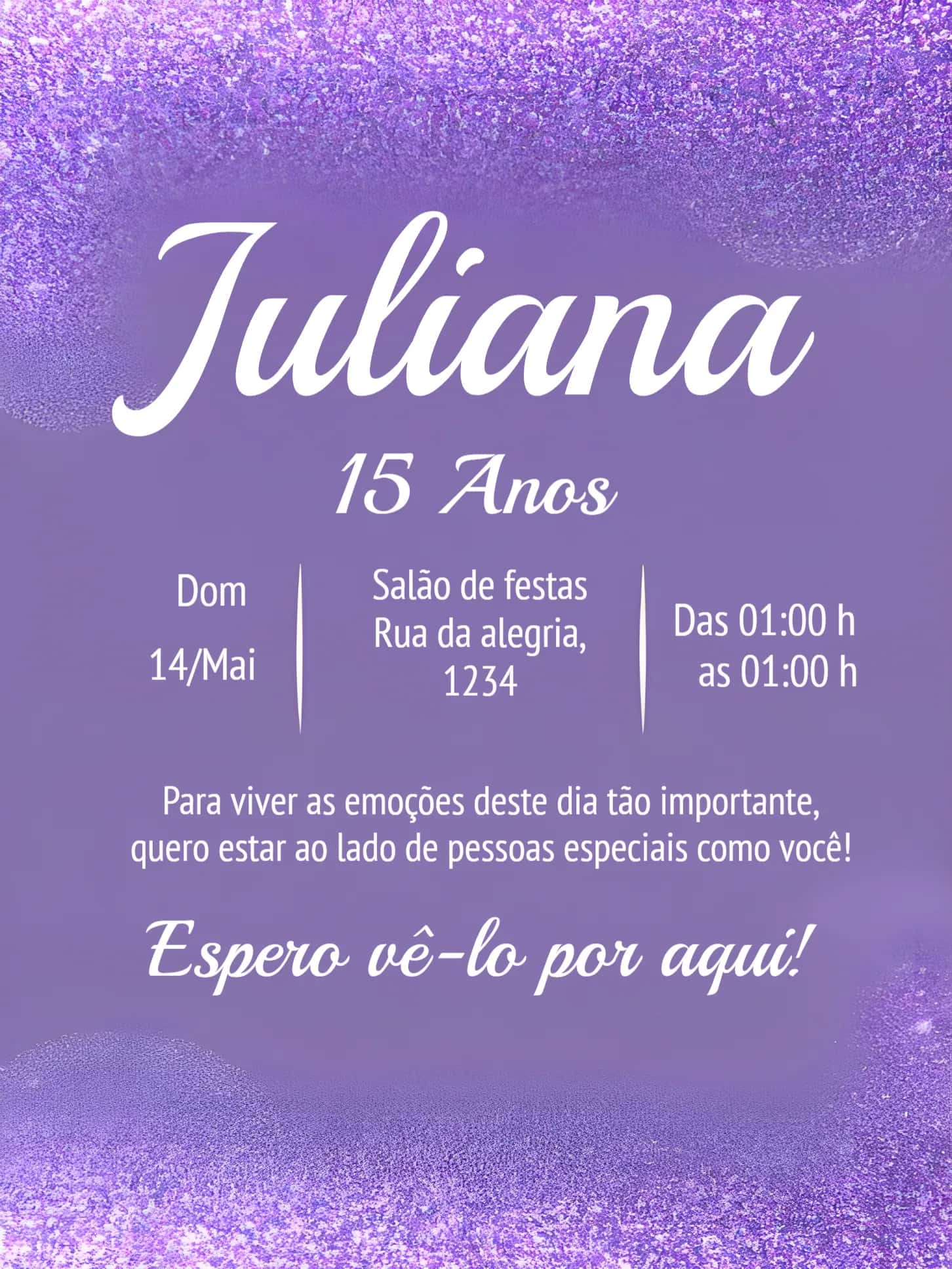 Convite 15 Anos Laranja editável e personalizável