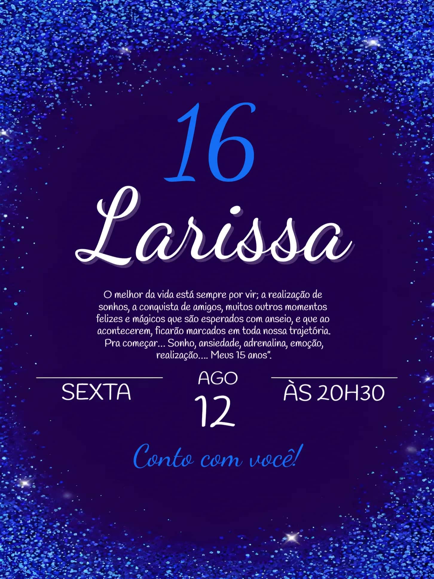 Convite 15 Anos Marrom editável e personalizável