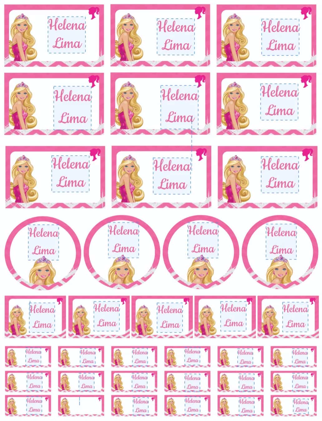 Convite Barbie editável e personalizável