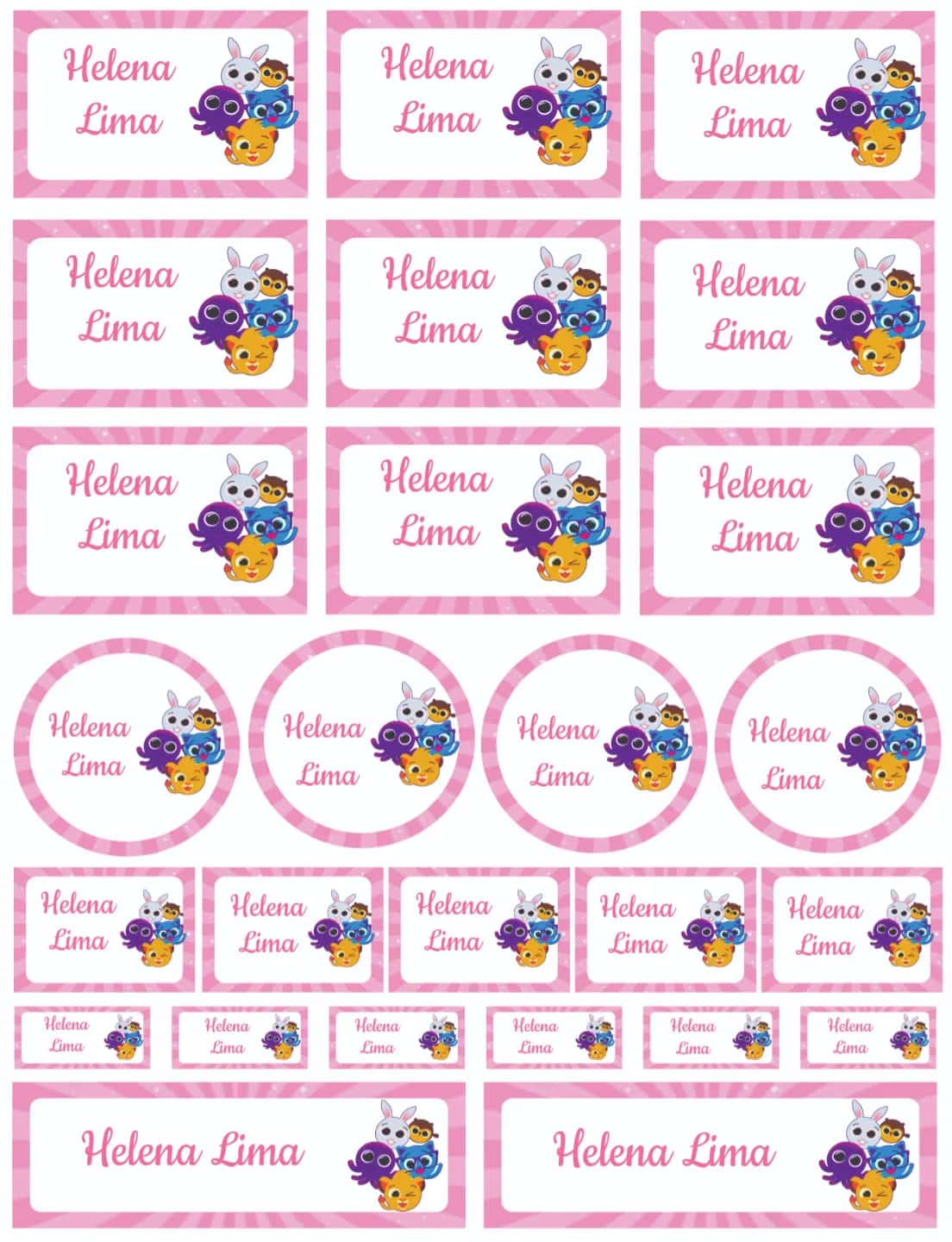 Convite Bolofofos editável e personalizável