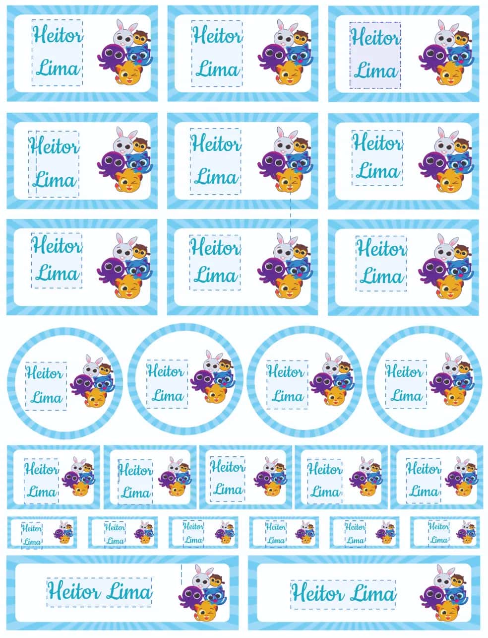 Convite Bolofofos editável e personalizável