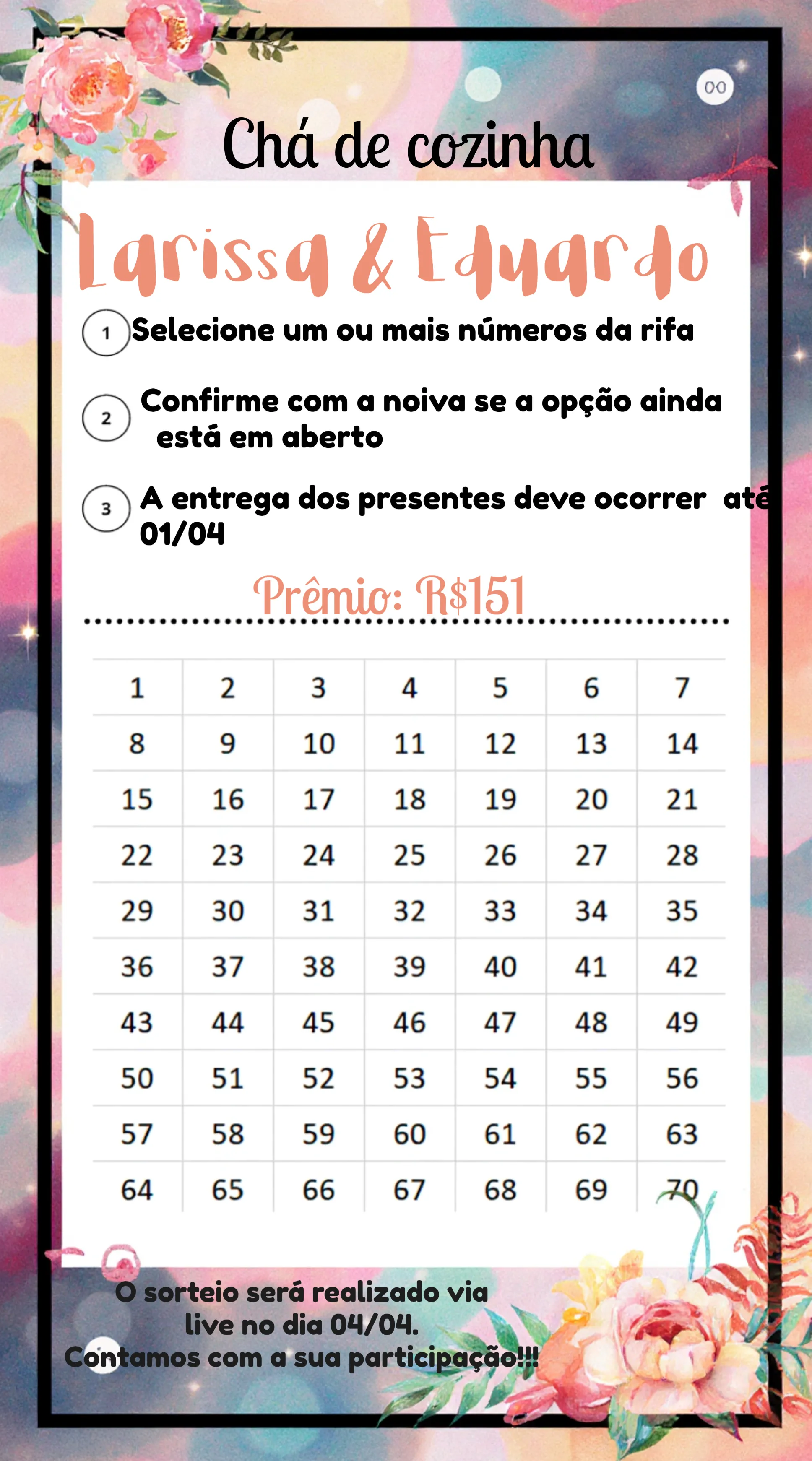 Convite Chá Panela Floral Branco editável e personalizável