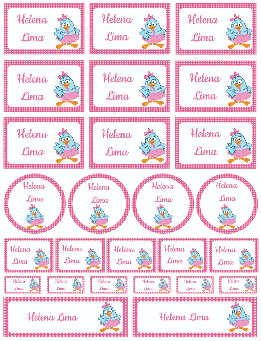 Convite Galinha Pintadinha editável e personalizável