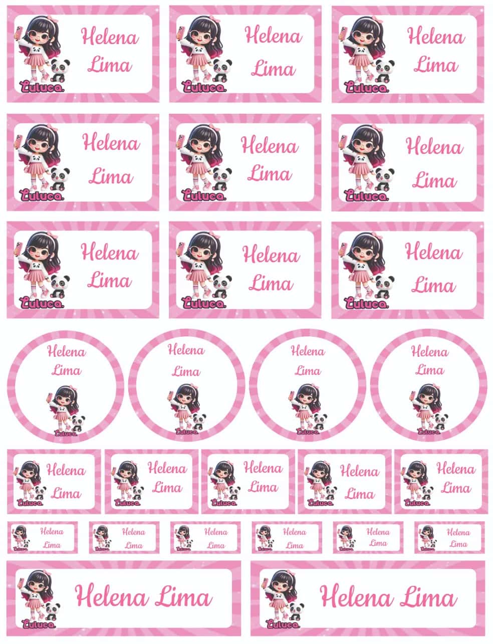 Convite Luluca editável e personalizável