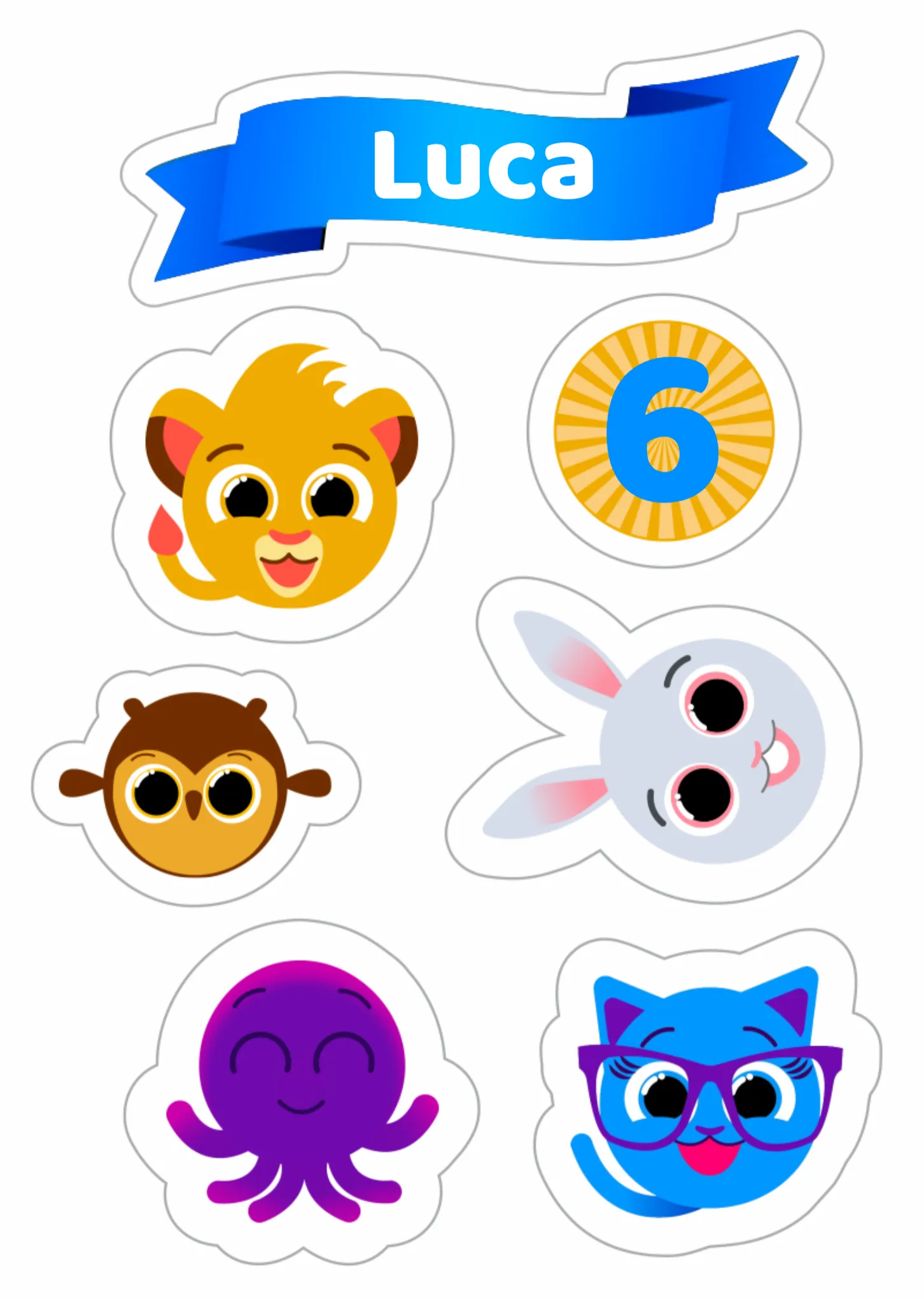 Convite Topo De Bolo Bolofofos Personagens editável e personalizável