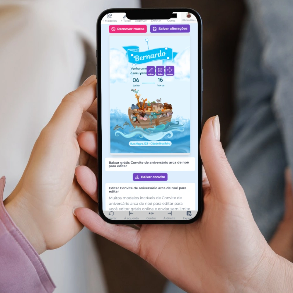 Exemplos de convites digitais criados com Convitede